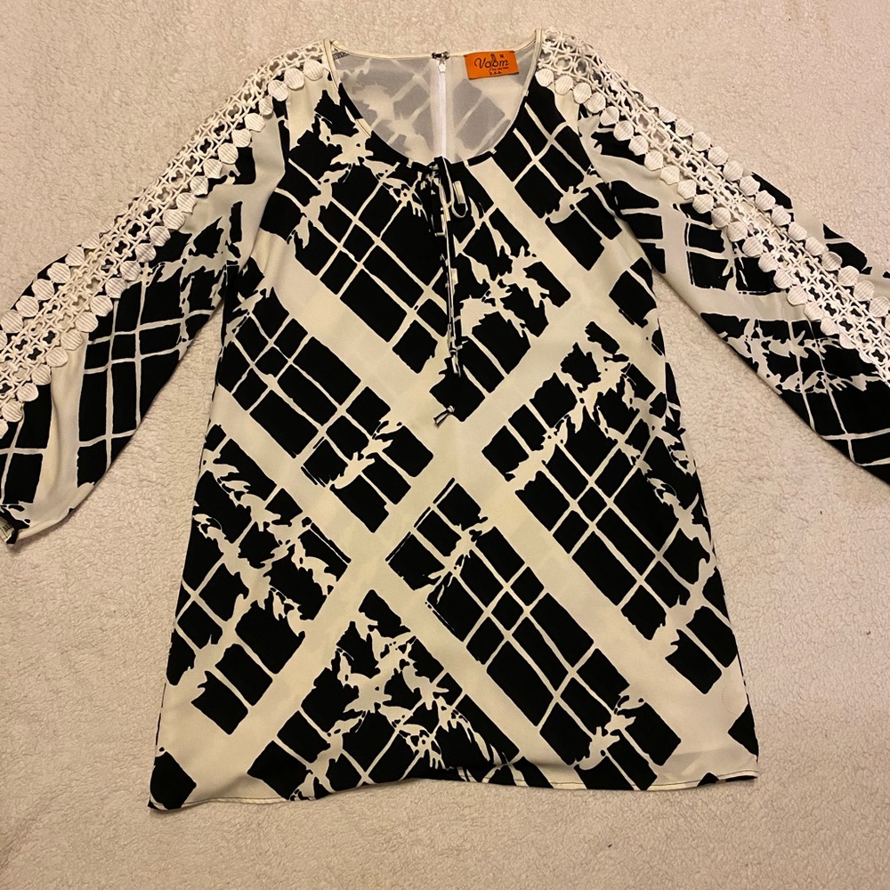 Voom Black and Cream Dress